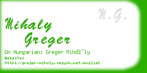 mihaly greger business card